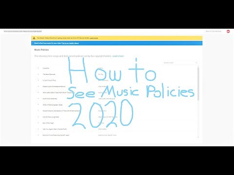 HOW TO ACCESS MUSIC POLICIES 2020