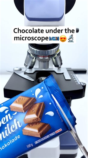 चॉकलेट Under the microscope 🔬😱 microscope video #shorts #facts #viral #video