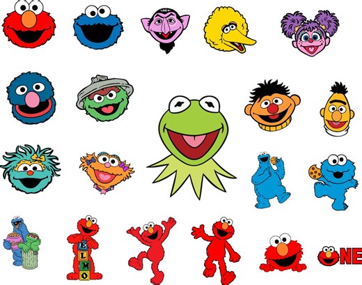Sesame Street SVG Bundle | 20 Files – Elmo, Cookie Monster, Big Bird, Oscar & Friends | PNG   Vector | Instant Download | Mega Pack - Etsy