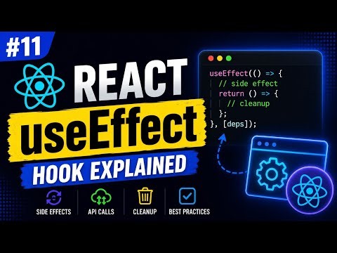 #11 React useEffect Hook Explained in 25 Minutes | Beginner to Advanced