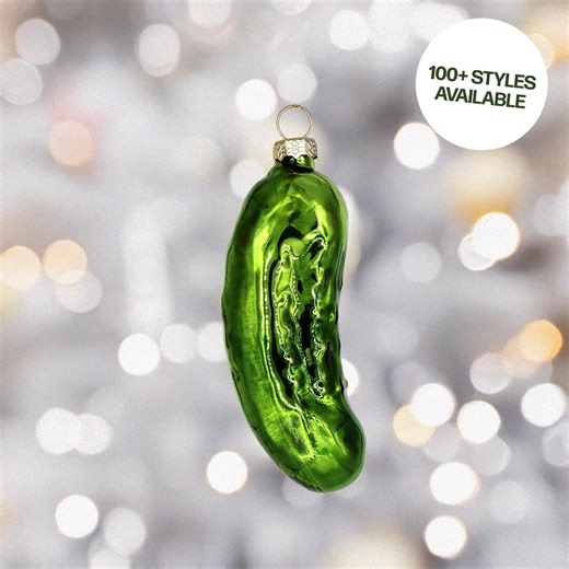 Vintage Glass Pickle Christmas Ornament – Handmade Fun Food Holiday Tree Decor - Etsy