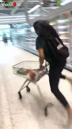 Funny Shopping Cart Fail In Supermarket || Try Not To Laugh