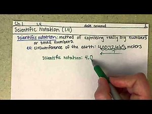 Chem121 Scientific/Standard Notation (1.4)