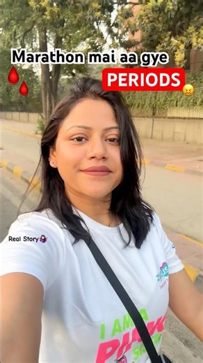 MARATHON MEIN AA GYE PERIODS 🩸PHIR KYA KIYA? #menstruation #periods #menstrualcup #shorts