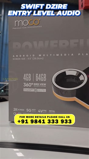 Car Sense on Instagram: "Maruti Swift Dzire Entry-Level Audio | Car Music System | 360° Camera | Car Audio Upgrade | Car Sense Upgrade your Maruti Swift Dzire with a smart entry-level car audio system paired with a 360° Surround View Camera for improved entertainment, safety, and driving confidence. This setup is perfect for daily city driving, offering clear sound quality and easy parking assistance. Our Swift Dzire audio & 360° camera upgrade includes: ✔ Entry-level music system with clear sou