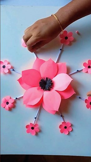 How to Make a Stunning Paper Flower Wall Decoration! 🌸✨