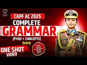 Complete Grammar For UPSC CAPF AC Exam | CAPF AC PAPER 2 English | UPSC Grammar PYQs | CAPF AC PYQs