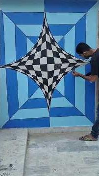 Mind-Blowing 3D Art😱 #Shorts #3DWallPainting #OpticalIllusion #3DArt
