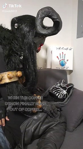 ZEEKY WAKE UP!! ☕😈 #coffee #demon #coffeehumor #fyp @rub_u2