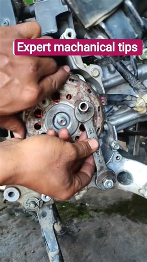 Removing magnit nut ✅#motorcycle #bikerepair