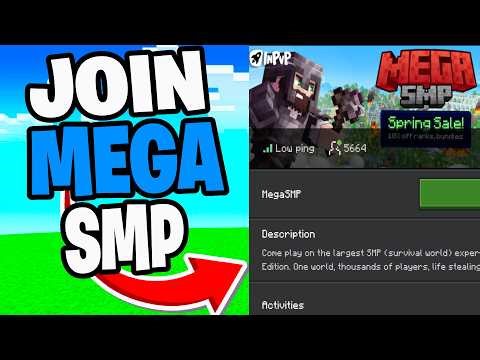 How To Join Mega SMP In Minecraft Bedrock! - Android, IOS, PS5, Xbox, Windows, Switch
