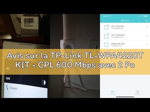 Avis sur la TP-Link TL-WPA4220T KIT - CPL 600 Mbps avec 2 Ports Ethernet, 1 CPL Filaire + 2 CPL Wi-F