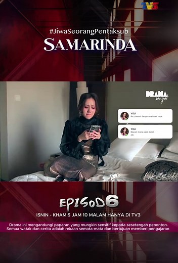 Orang tu ugut Diana nak sebarkan gambar Diana 💔😭 ▶️ Saksikan #JiwaSeorangPentaksub -> Setiap Isnin-Khamis -> 10.00 Malam Di TV3 Jom kita layan LIVE TV3 dan layan setiap episod on time ! Tonton semua episod PERCUMA dan EKSKLUSIF di app @iqiyimalaysia Dibintangi : @iamrosyam sebagai Firzan @sophiekoshka sebagai Diana @ritrud727 sebagai Suri @shahzjaszle sebagai Aidil @adymohammad_ sebagai Aiman @ariffidruss sebagai Firdaus Dan ramai lagi ! Arahan : @nursharif Terbitan : @suhanmovies #Samarinda #