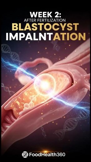 Week 2 After Fertilization: 3D Blastocyst Implantation Explained | Doctor Visual Guide #short