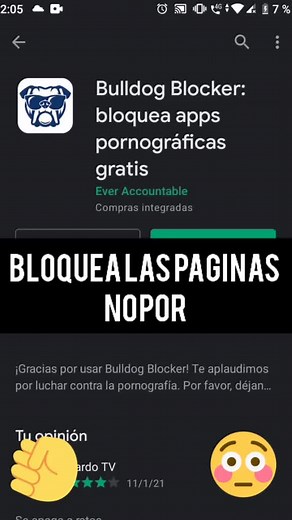 esta app bloquea las páginas Nopor que aparecen en tu navegador!!#dejaelnopor #noadicciones #nofap