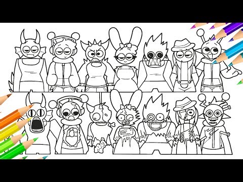 Incredibox Sprunki New Coloring Pages - Sprunki / How to Color Sprunki Characters | Happy Draw