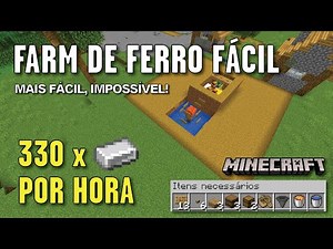 A FARM DE FERRO MAIS FÁCIL DO MINECRAFT - Tutorial