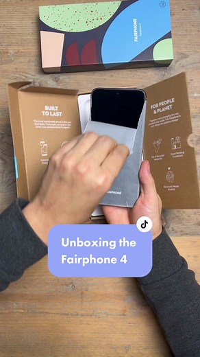 Watch me unbox the Fairphone 4! 💙 People have become alienated from the products they use every day. We don’t know where they come from, who makes them or even how we are contributing to waste worldwide. Eventually, we hope that leading by example, we will expand the market for products that put ethical values first and drive companies to offer fairer products. The Fairphone 4 prioritizes sustainability and care for all workers in our supply chain. #fairphone #smartphone #sustainability #tech
