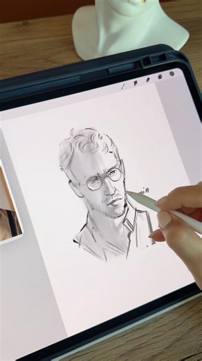 Draw a man in 10 minutes #art #commission #bookart #digitalart #artwork #sketchbook #drawing