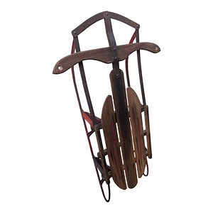 Vintage Wood Sled . – Rustic Winter Decor – 39” Vintage Sled With Metal Rails - Etsy