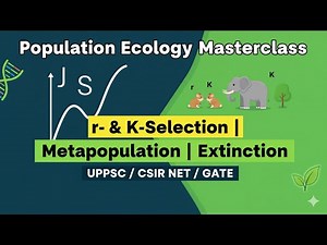 r- & K-Selection, Metapopulation, Extinction & Age-Structured Populations | UPPSC/ CSIR NET/GATE