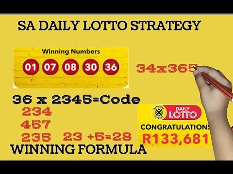 HOW TO CALCULATE SA DAILY LOTTO WINNING NUMBERS | WIN 5 DAILY LOTTO JACKPOT | 28 NOVEMBER