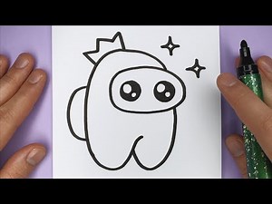 How to Draw a CUTE BABY AMONG US EASY - Happy Drawings