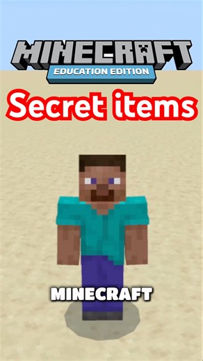 Secret items only found in Minecraft education edition #minecraft