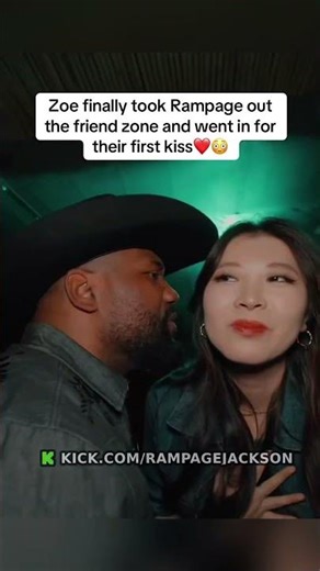 Zoe finally took Rampage out the friend zone and went in for their first kiss❤️😳 #rampagejackson