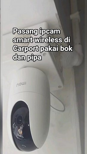 neat installation of smart carport ipcam camera