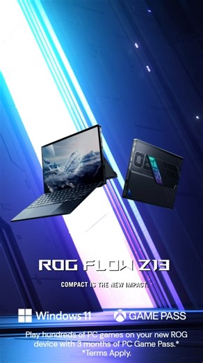 【二合一 手提電競新革命】 ROG Flow Z13 帶來二合一輕薄機身 可拆卸磁吸鍵盤，高效能又便攜度爆燈🔥 💪搭載最新AMD Ryzen AI Max 395處理器, 效能媲美獨立顯示卡，3A大作輕鬆駕馭 🎬2.5K 180Hz觸控Nebula螢幕，畫面細緻又順滑，打機睇片一流 ❄️散熱用上液態金屬同第2代Arc Flow風扇，長時間用依然保持涼快穩定 . 👉靈活變動突破界限，隨時隨地主宰游戲戰場! 了解更多：https://hk.rog.gg/cpkp1j 優惠詳情：https://hk.rog.gg/lf1v27 *ROG Flow Z13內含3個月PC Game Pass 訂閱 #ROG #FlowZ13 #GZ302 #Windows11Home | ASUS Republic of Gamers