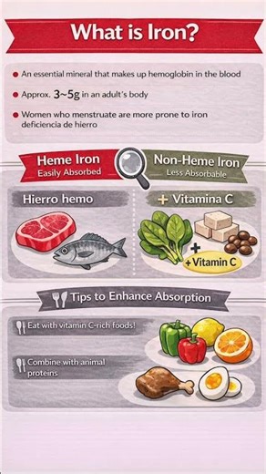 Iron Explained: Types, Absorption & Tips #health #nutrition #food #iron