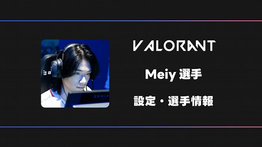 【VALORANT】Meiy(メイ)選手の感度・設定・デバイス