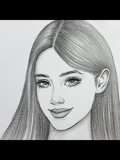 Easy Girl Face Drawing: Step-by-Step Pencil Portrait