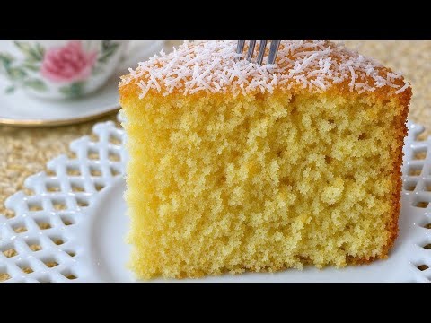 This coconut cake is so soft & moist. Easy homemade recipe