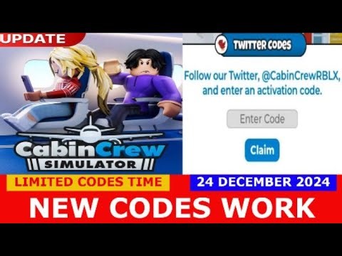 *NEW CODES DECEMBER 24, 2024* [🎄 CHRISTMAS] Cabin Crew Simulator ROBLOX