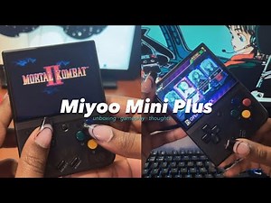 aesthetic unboxing of the miyoo mini plus + gameplay