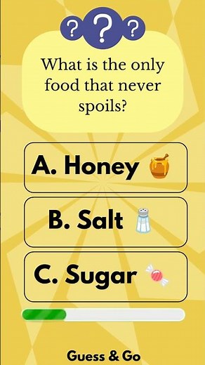 What Is the Only Food That Never Spoils? 🤯 | Food Quiz Challenge #shorts