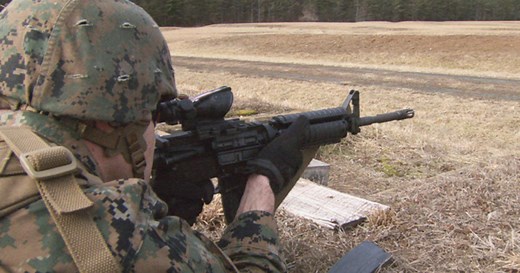 David Martin reports on the latest weapon of the U.S. Marine Corps - the M4 rifle - and about the special relationship Marines have with their firearms