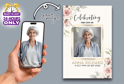 Funeral Welcome Sign, in Loving Memory Poster With Photo, Celebration of Life Memorial Sign, Editable Printable Funeral Decoration - Etsy