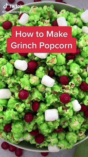Easy Grinch Popcorn Recipe for Christmas