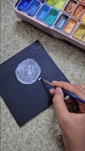 Easy moon painting for beginners