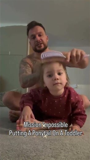 Easily one of the most difficult things to do known to man kind, putting a ponytail on a toddler.