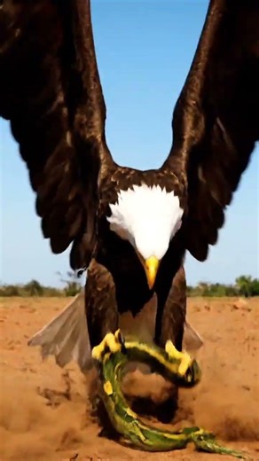 A strongest eagle take baby Python