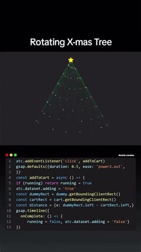 Roating X-Mas Tree using HTML, CSS and JavaScript
