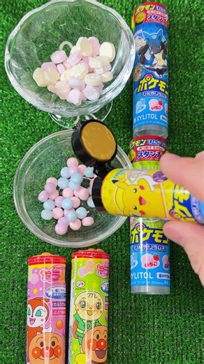 Japanese Candy ASMR 🍬 | Pouring Ramune Candy into Glass Bowl Sounds