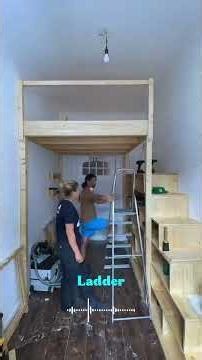 Tiny Room? Build a Loft Bed with Storage Stairs#LoftBed#SpaceSaving#TinyApartment#StorageIdeas