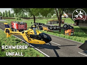 LS22 -🚧 Der INSEL BAUHOF - SCHWERER UNFALL beim Schwertransport mit Feuerwehr Einsatz & Heli! Teil 5