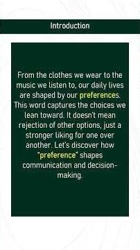 preference # Expand Your English Vocabulary