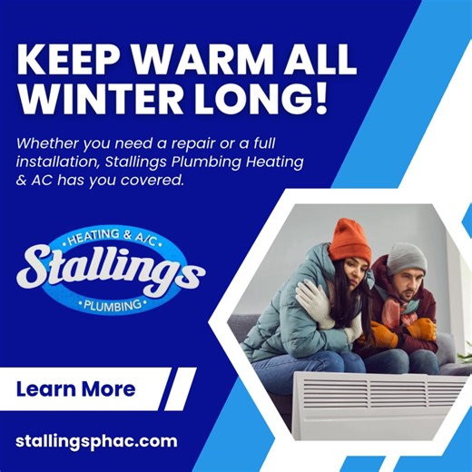Is your furnace not keeping your home warm, or maybe it’s making strange noises? Whether you need a repair or a full installation, Stallings Plumbing Heating & AC has you covered. Our skilled technicians will assess the situation and provide the best solution to get your furnace running smoothly. Don't let a faulty furnace leave you in the cold—contact us today for expert furnace services. | Stallings Plumbing, Heating & A/C, Inc. | Facebook
